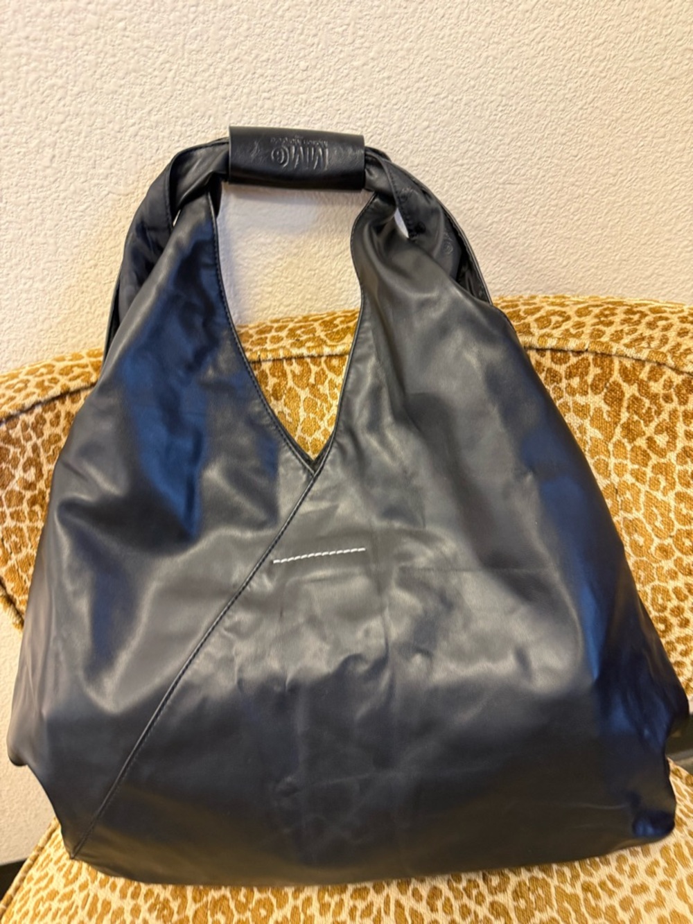 π― Authentic MM6 MAISON MARGIELA Black Shoulder Bag Tote Hobo - Picture 4 of 16